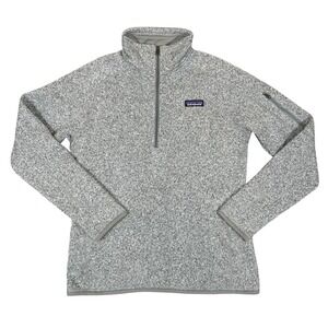 Patagonia Better Sweater 1/4 Zip Pullover Grey Heather Fleece Mens Size Medium
